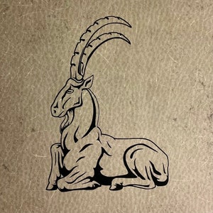 Ancient Goat Vinyl Decal - inspired by the Minoan Peak Sanctuary Rhyton Guardian Goats