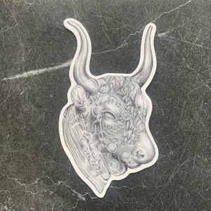 Minoan Bull Vinyl Sticker - inspired by Bull Rhyton from Zakros Crete