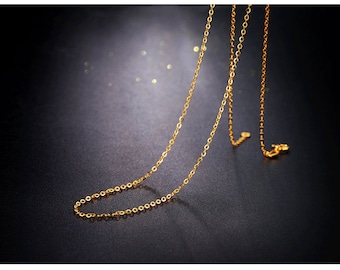 New chain very fine, trendy, in 18-carat gold with punch