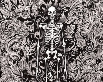 Skeletal Decor / Fine art giclee print