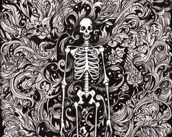 Flock Skeleton / Original Artwork