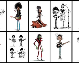 Musical icons Postcard Pack