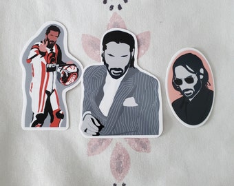 Celebrity Stickers Keanu Reeves Matthew Mcconaughey Pedro - Etsy