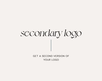 Secondary Logo  — Add-On  | Extra  for any of my logos