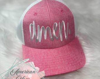 Amen Embroidered Trucker Hat: Christian Summer Hat