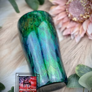 Color Changing Dragon Scale Tumbler, Dragons, Mood Ring, Scales