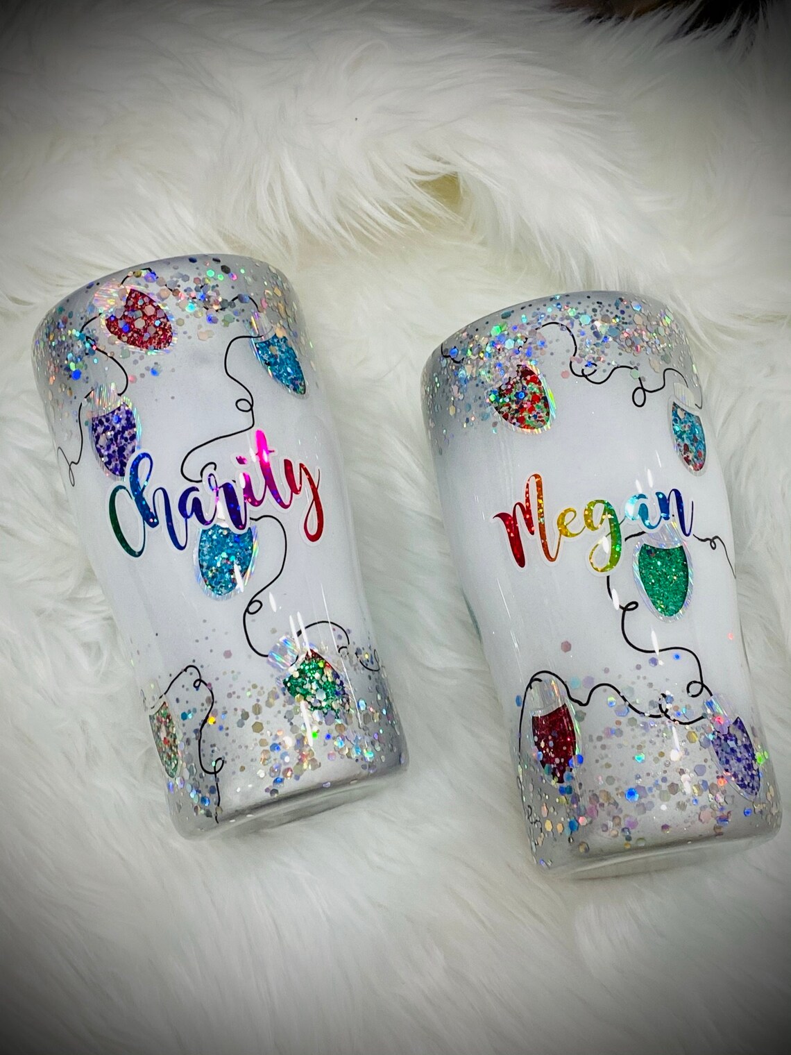 My Favorite Color is Christmas Lights Tumbler Etsy