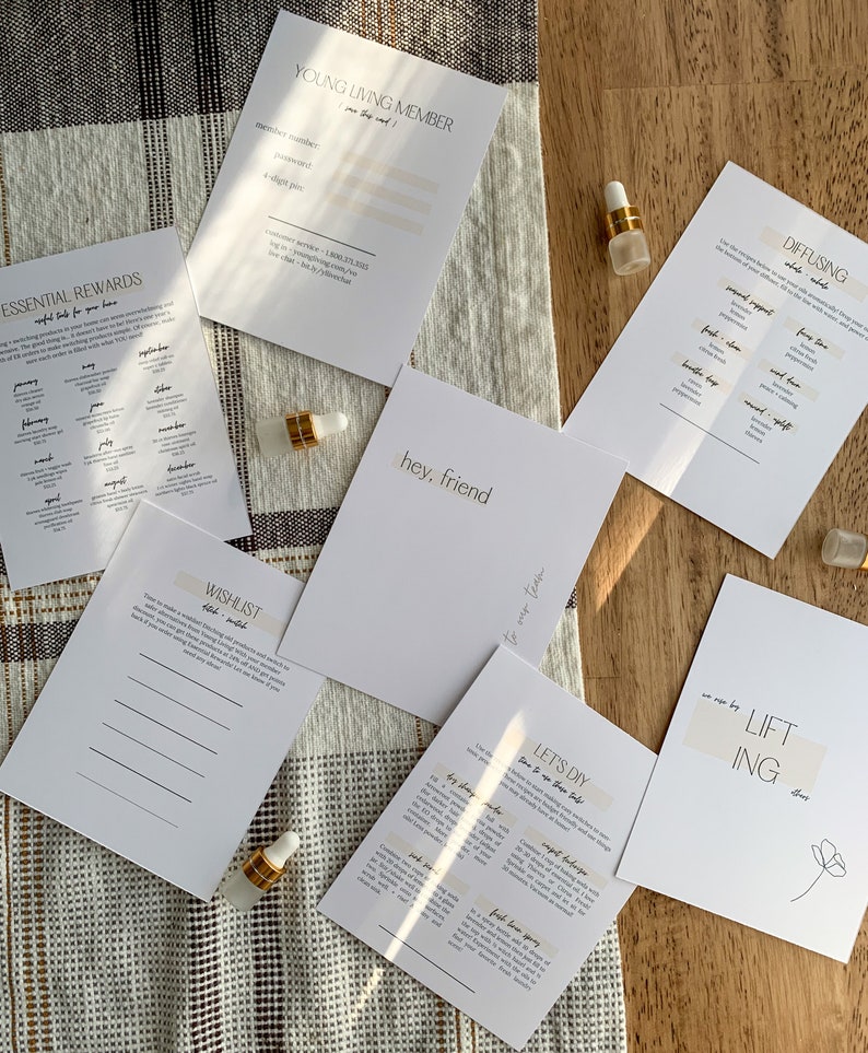Young Living New Member Kit Printable Minimal Starter Etsy
