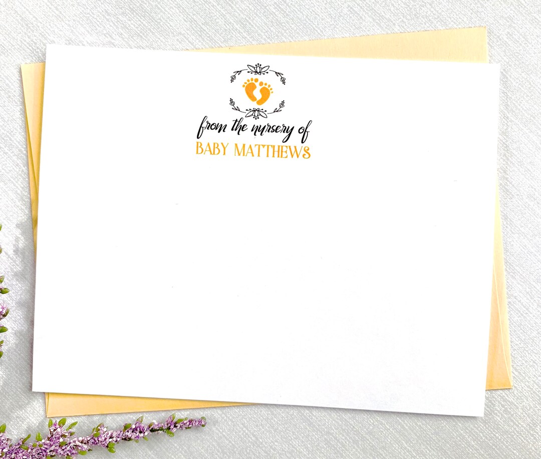 Baby Stationery Set Baby Shower Thank You Notes Baby Shower Etsy