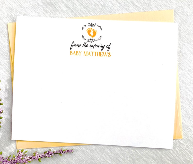 Baby Stationery Set Baby Shower Thank You Notes Baby Shower Etsy