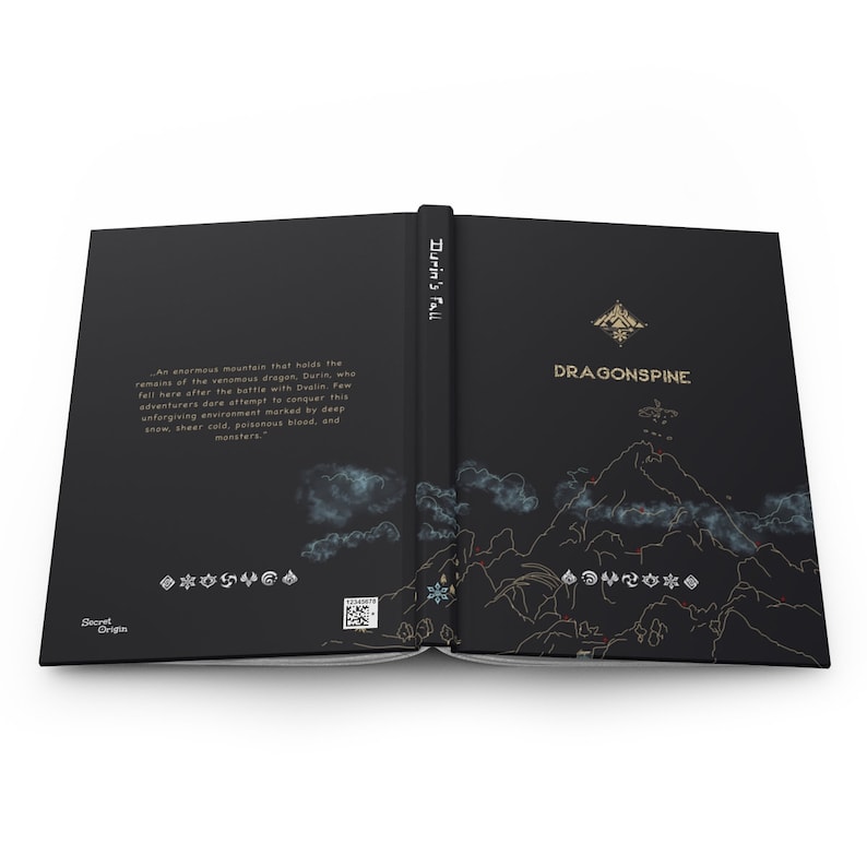 Dragonspine Genshin Impact Fanmade Hardcover Journal Matte Etsy