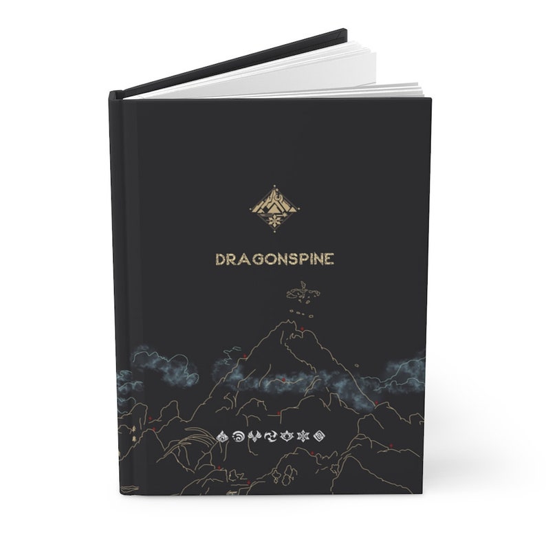 Dragonspine Genshin Impact Fanmade Hardcover Journal Matte Etsy