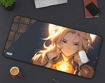 Albedo Genshin Auswirkungen Fanmade Schreibtischmatte