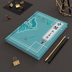 Xiao Genshin traditionell Hardcover Notizbuch Fanmade