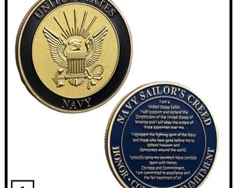 Navy Shellback Military Colorized Challenge Art Coin