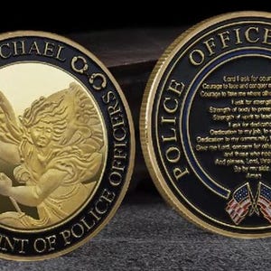 Challenge Coin: Police / Law Enforcement #7 St. Michael Police Officer&#39;s Prayer