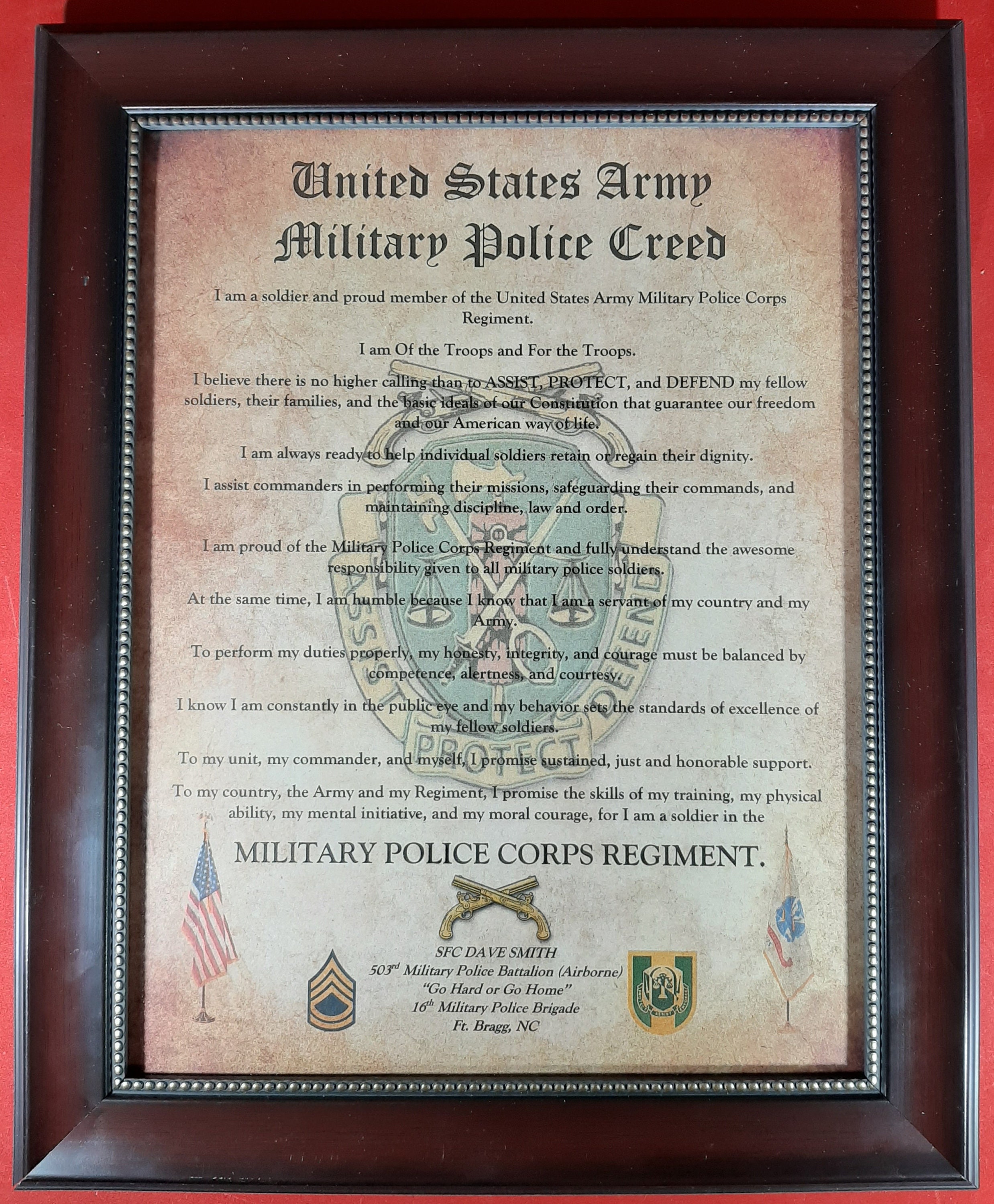 Better Army Military Police Mp Creed Aged Parchment Etsy Better Army Military Police Mp Creed Aged Parchment Etsy