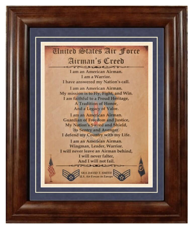 Airmans Creed - Etsy