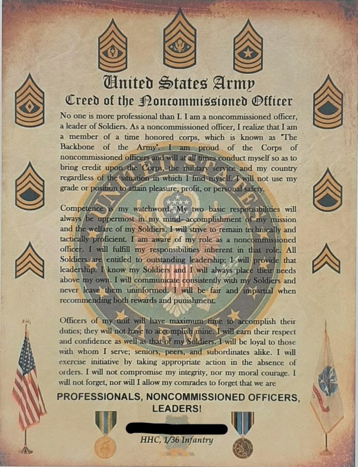 The Nco Creed Us Army - Army Military