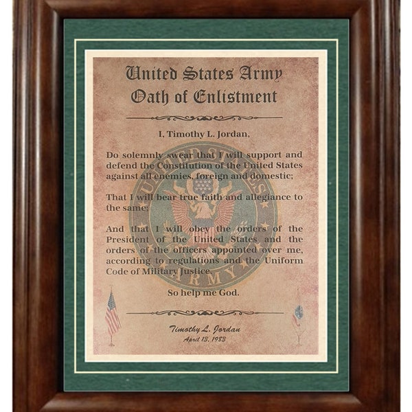 Army Certificate Frame Etsy