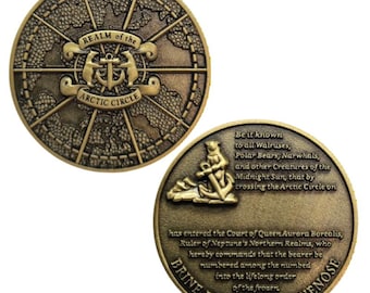 Challenge Coin: Navy Realm of the Artic Circle Bluenose (ENGRAVING Available)