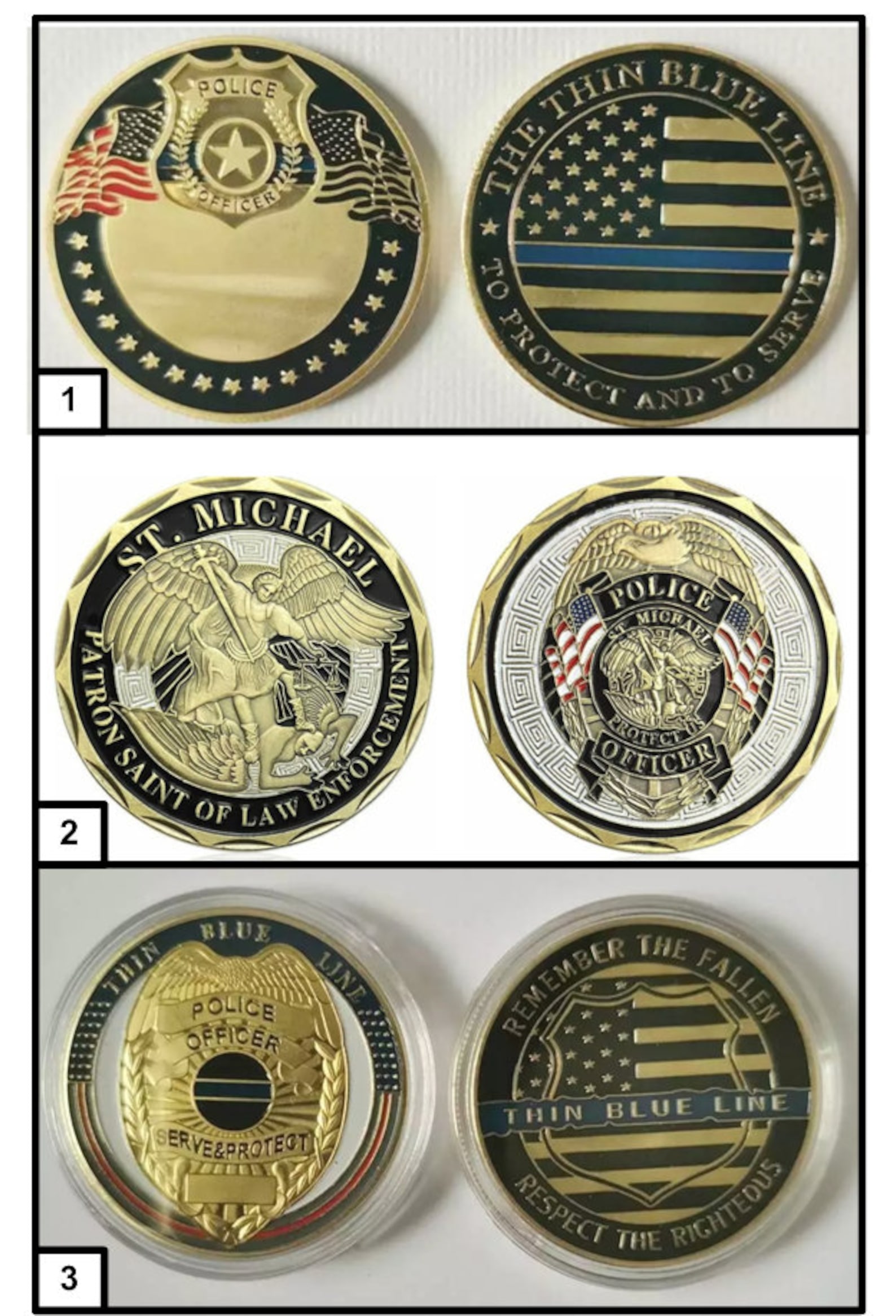 Challenge Coin Police / Law Enforcement 3 Versions Your Etsy