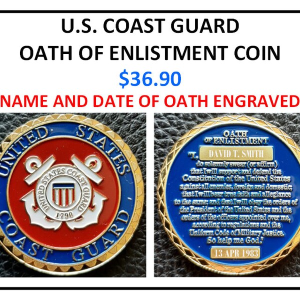 Oath of Enlistment Challenge Coin Etsy