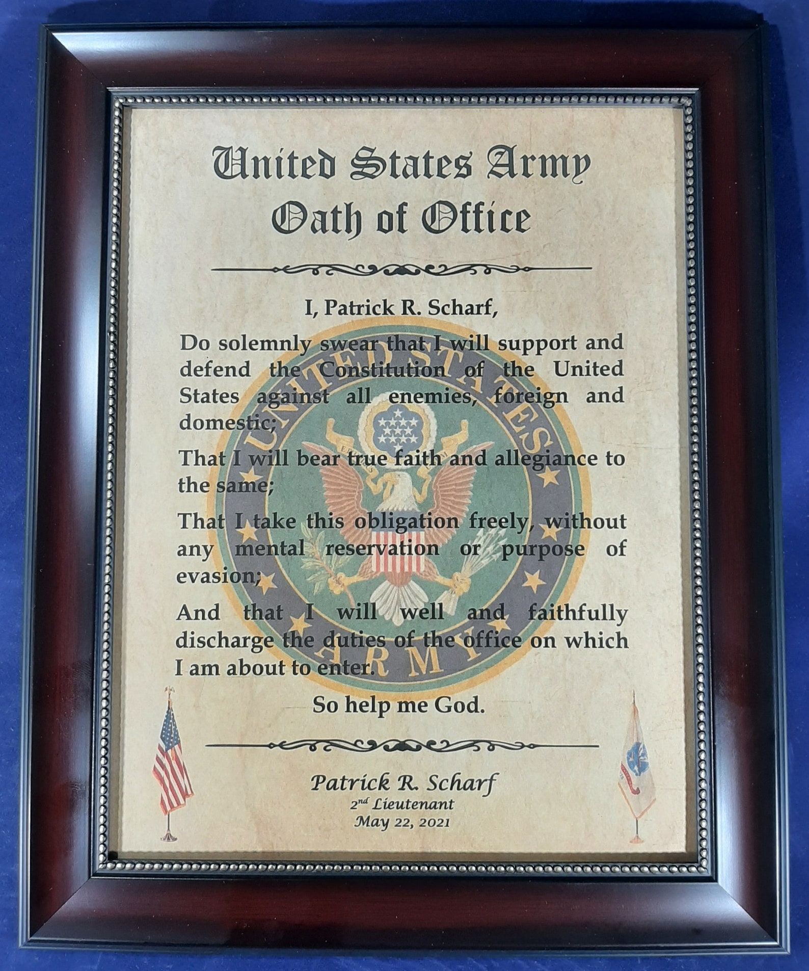 BETTER US Military Officer Oath of Office Army Navy Marines Etsy