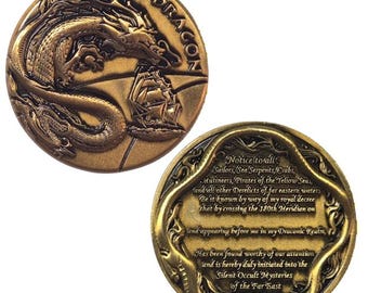 Challenge Coin: Navy Golden Dragon (ENGRAVING Available)