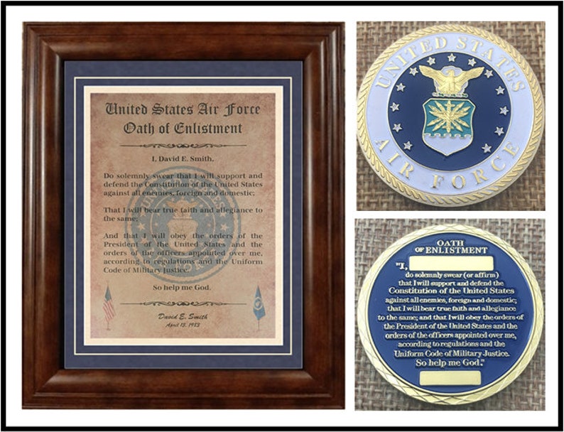 best-u-s-air-force-oath-of-enlistment-certificate-framed-etsy