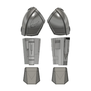 The Mandalorian Beskar Armor - FULL ARM - Pauldron Vambrace Gauntlet