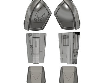 The Mandalorian Beskar Armor - FULL ARM - Pauldron Vambrace Gauntlet