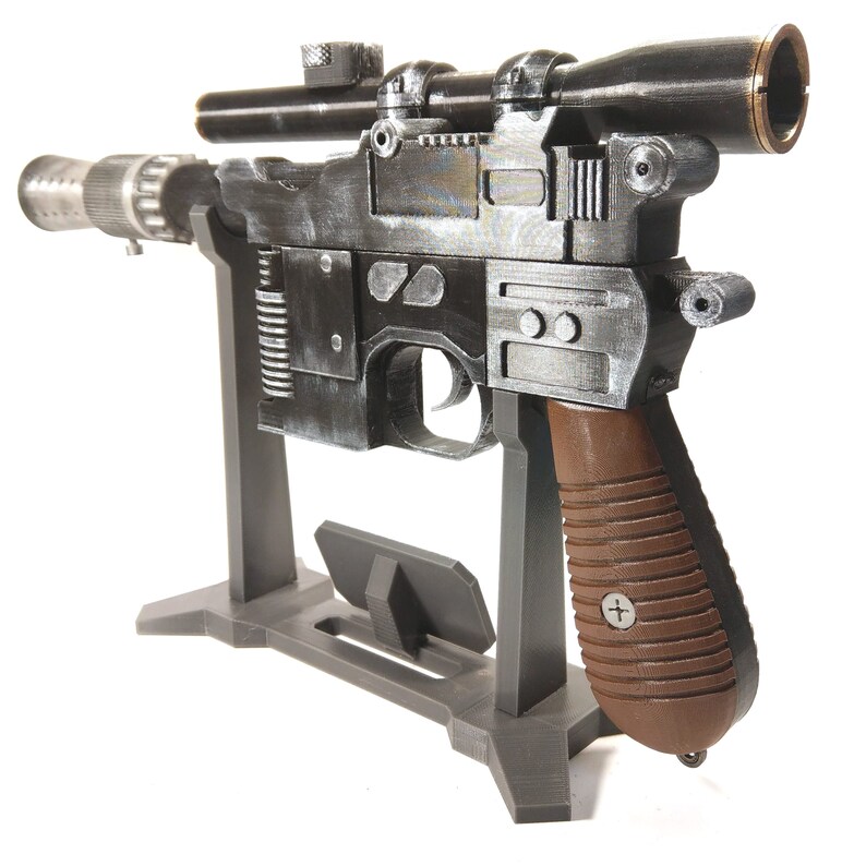 Han Solo DL44 Blaster with Stand Star Wars Prop Cosplay Etsy