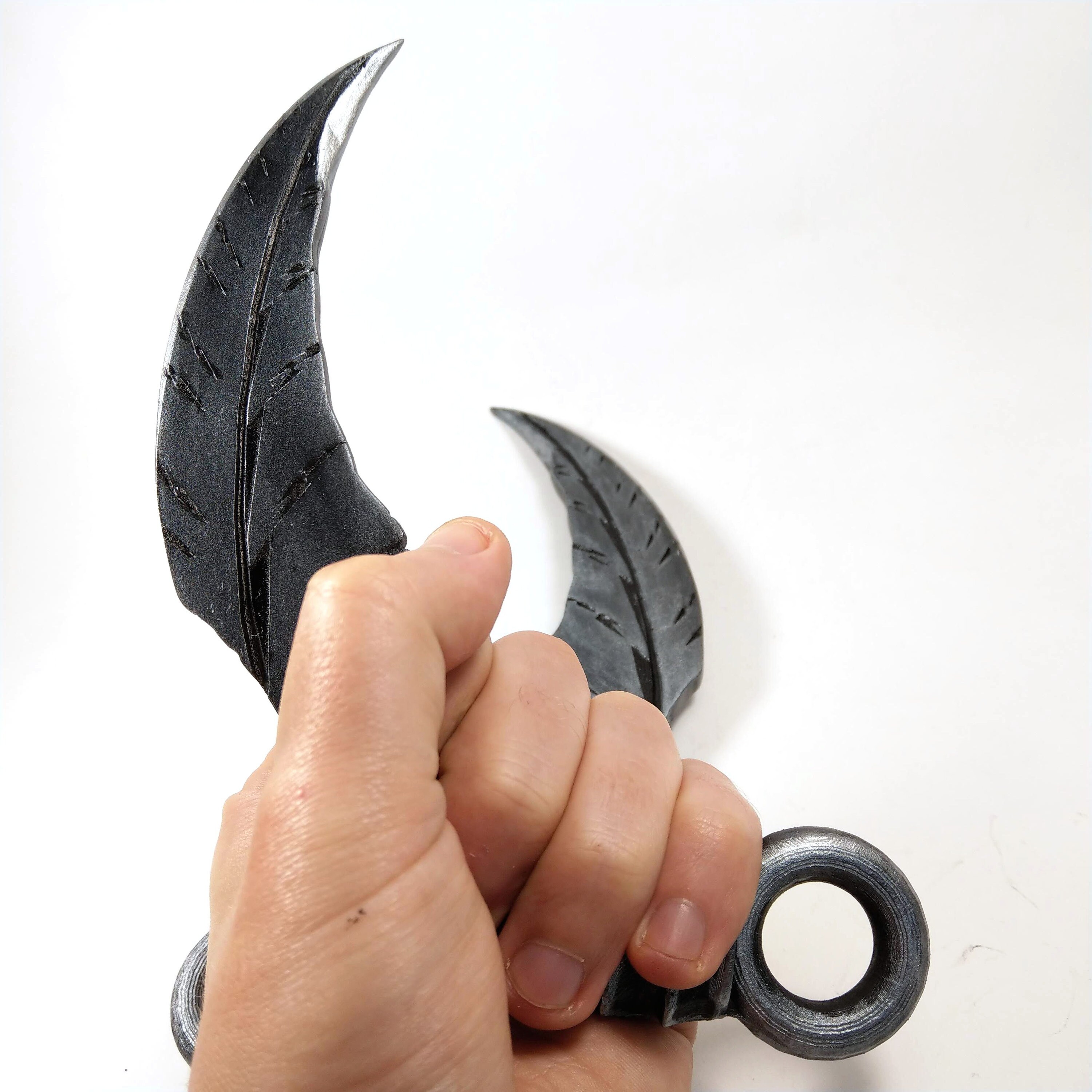 Handmade Mazikeen's Blade Daggers From Lucifer 2pcs Black Gray