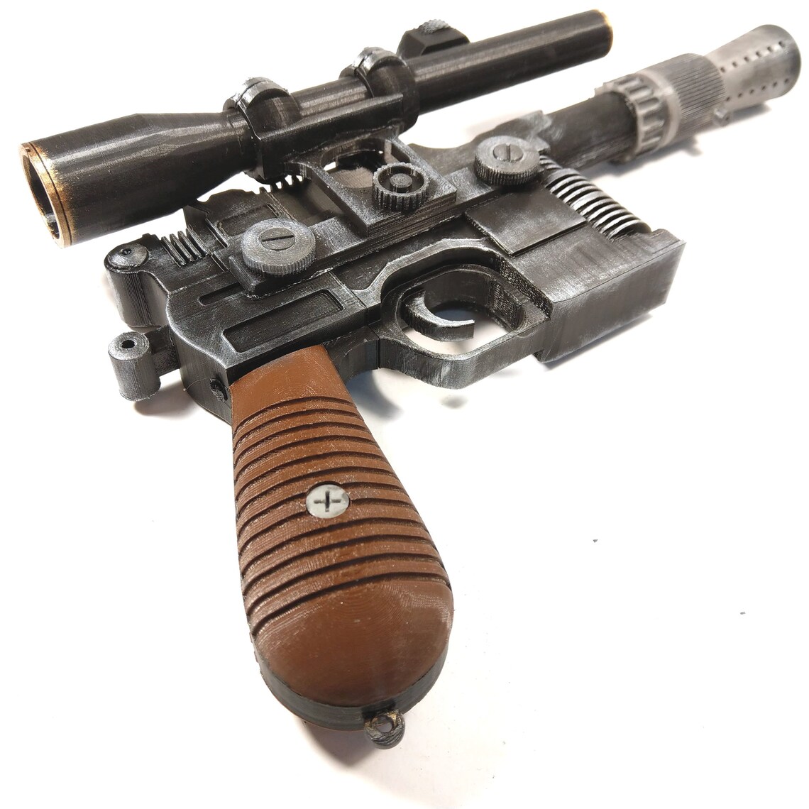 Han Solo DL44 Blaster with Stand Star Wars Prop Cosplay Etsy