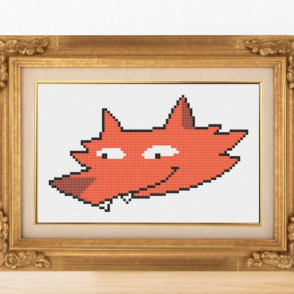 Space Coyote - Simpsons cross stitch pattern - Funny, charming spirit guide