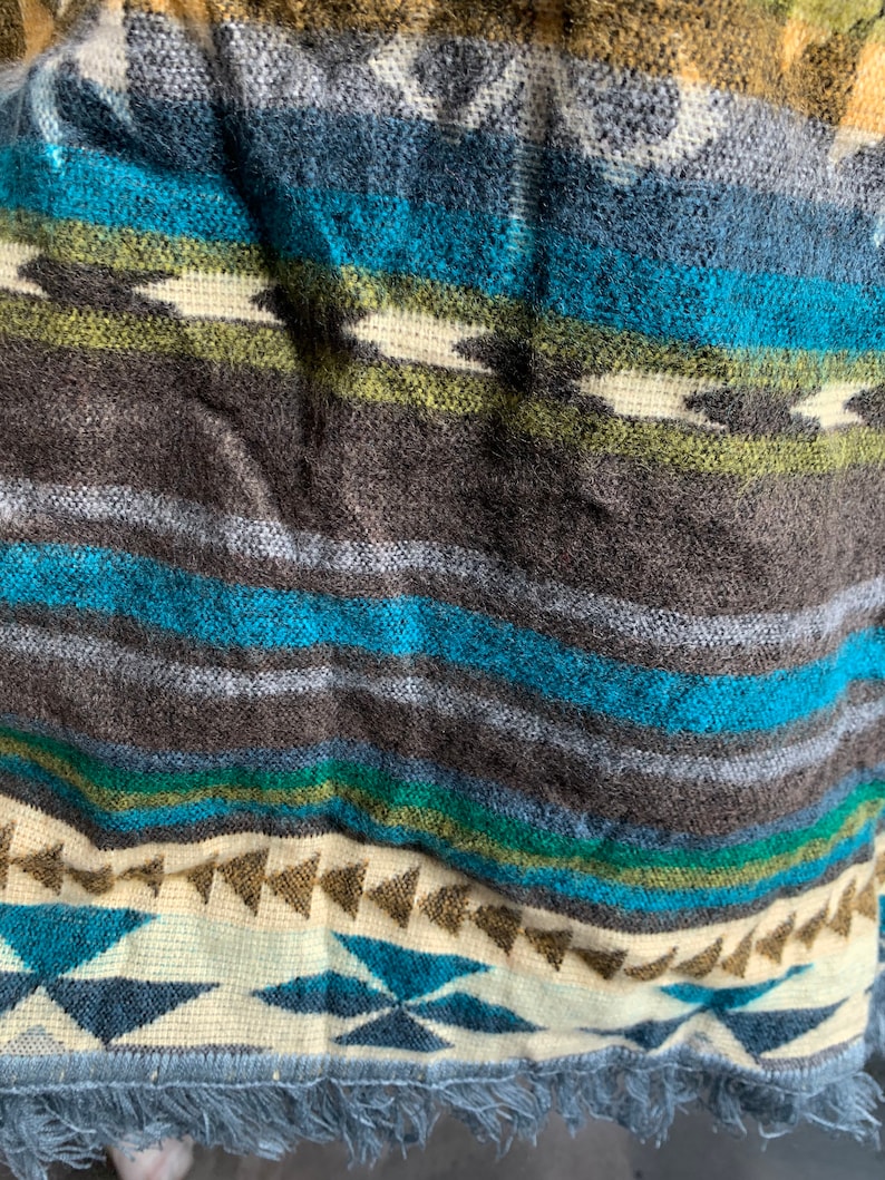 Adult Alpaca Wool Poncho V Style