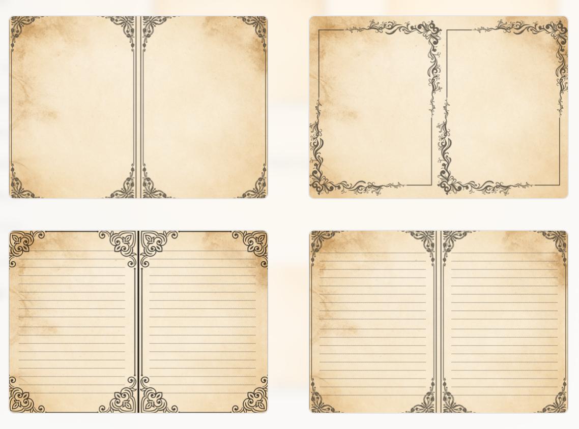 Antique Writing Paper Printable, Junk Journal Background Pages, Lined ...