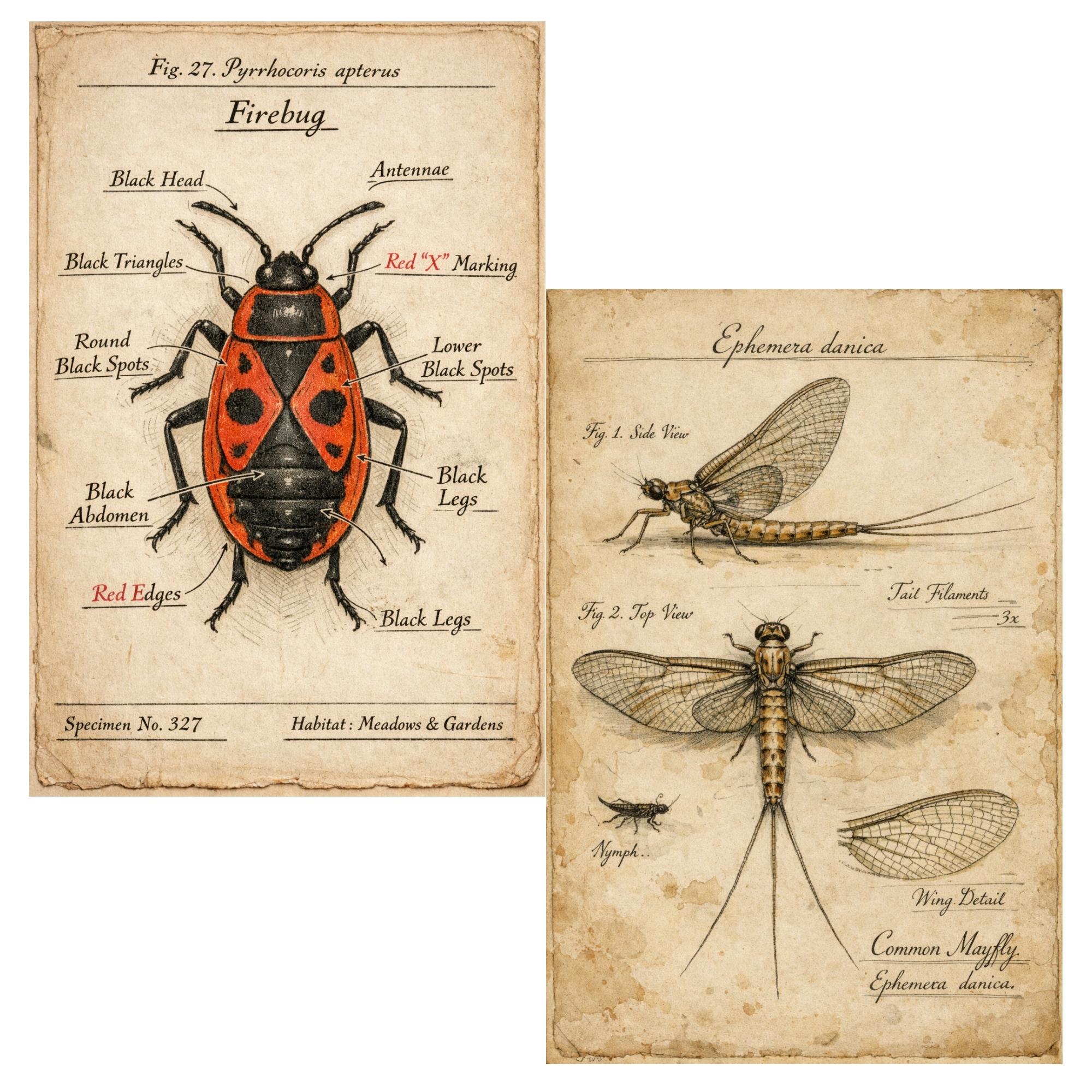 Printable Insect Journal Forest Insects Specimen Journal Pages – Vintage Entomology Printable ...