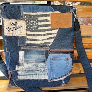 Denim messenger bag women Shoulders bag Crossbody bag with long strap