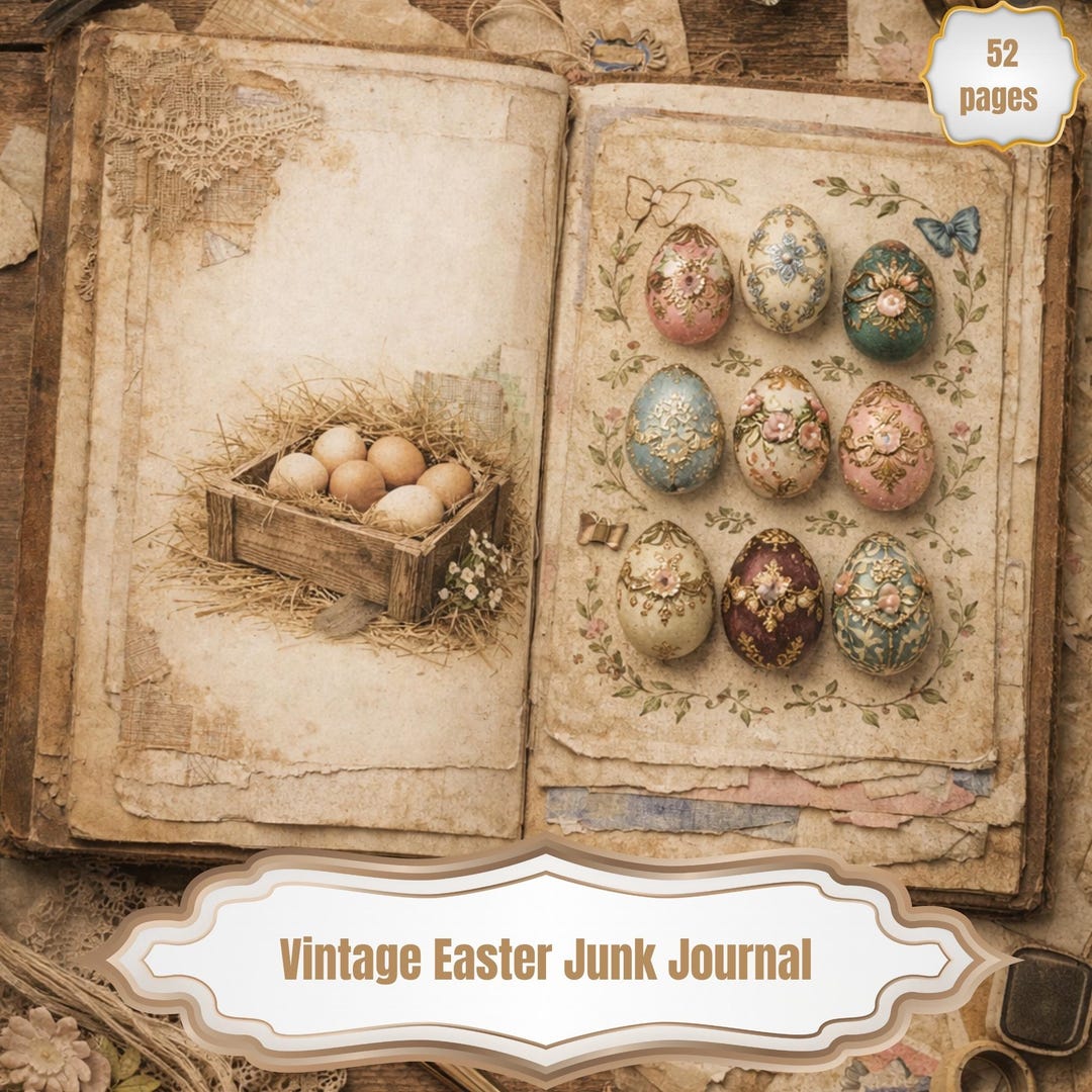 Vintage Easter Junk Journal Pages - Etsy