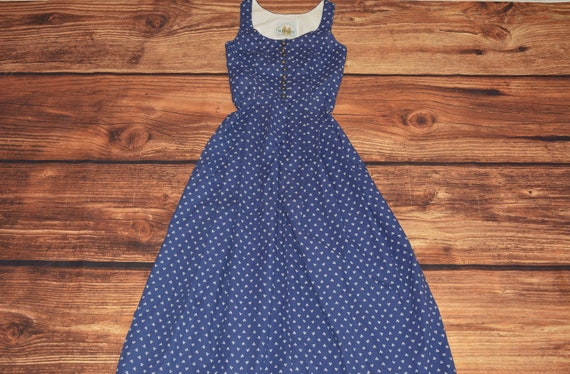 Cottagecore dress Cotton summer dress Vintage blue
