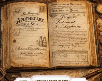 Antique Ledger Papers Digital Download – Vintage Junk Journal Pages | Ledger paper journal backgrounds | Collage sheets