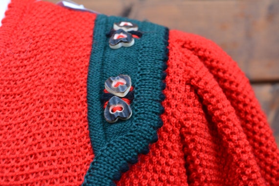 Austrian cardigan Dirndl sweater Puff sleeve card… - image 3