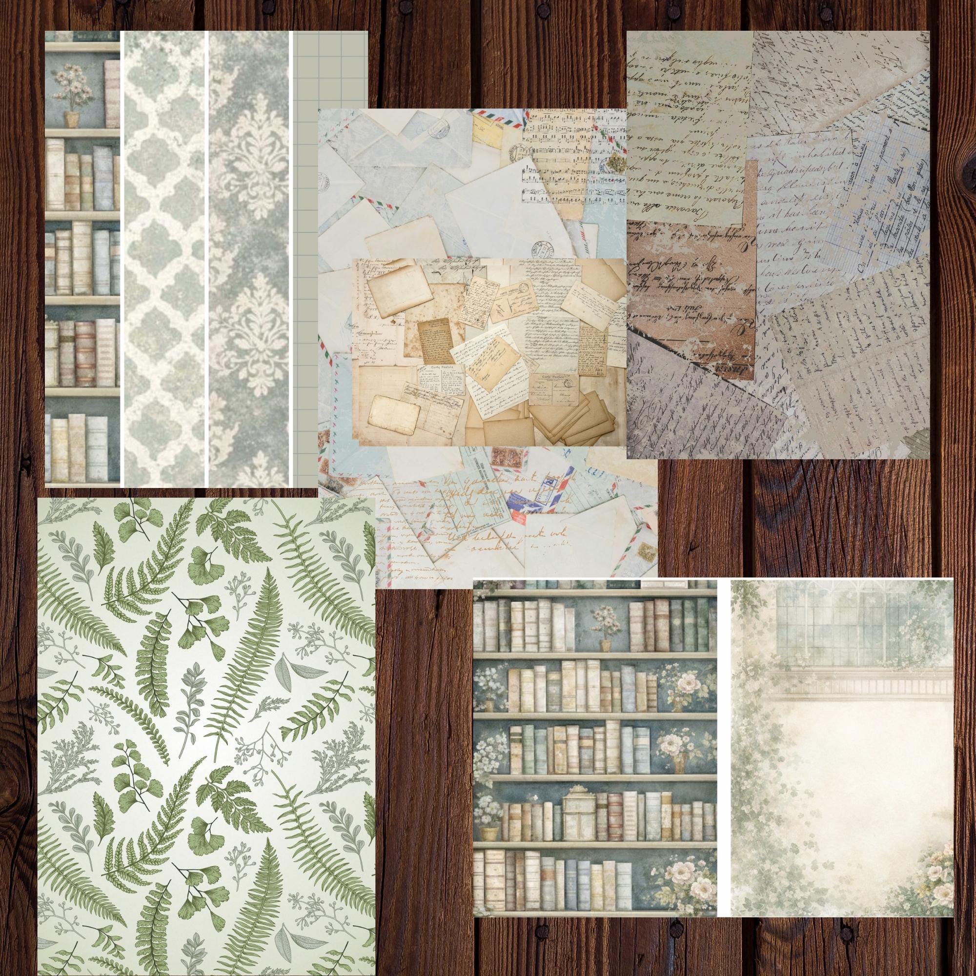 Antique Ledger Archive Mega Kit | Vintage Junk Journal Printable Papers ...