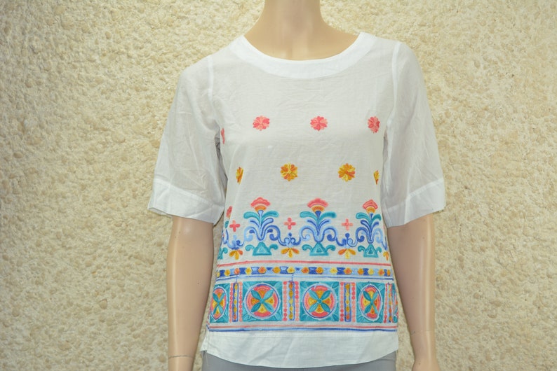 Embroidered Cottagecore blouse Vintage blouse Size M