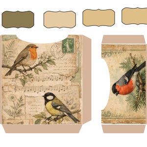 Kit imprimible para diario de archivo de aves del bosque, páginas de ornitología vintage, descarga digital para diario creativo. imagen 16