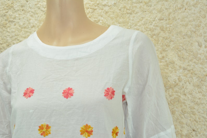 Embroidered Cottagecore blouse Vintage blouse Size M