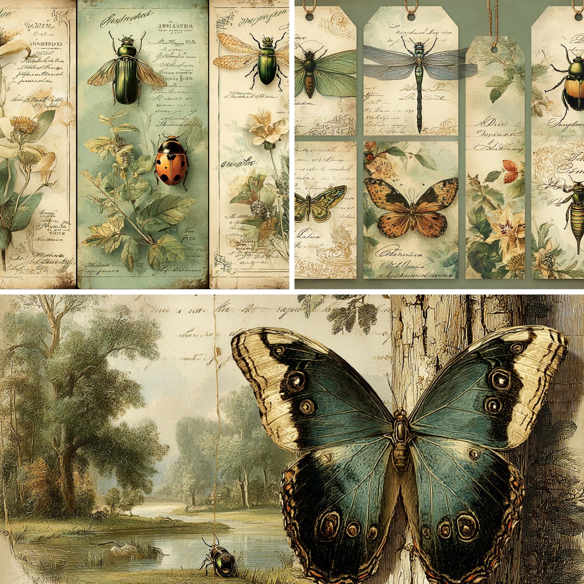 Forest Insects Junk Journal Kit – Vintage Entomology Printable Pages - Etsy