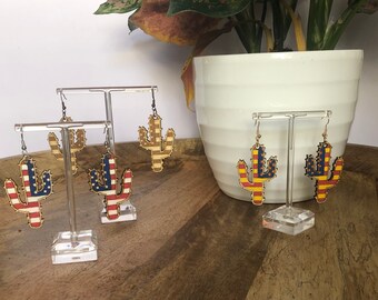 Rustieke Americana oorbellen